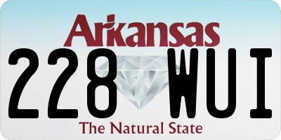 AR license plate 228WUI