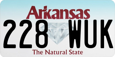 AR license plate 228WUK