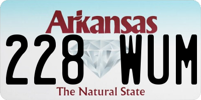 AR license plate 228WUM