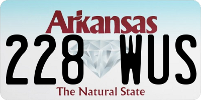 AR license plate 228WUS