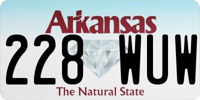 AR license plate 228WUW