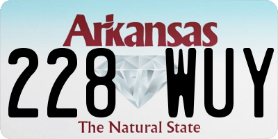 AR license plate 228WUY