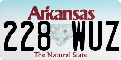 AR license plate 228WUZ