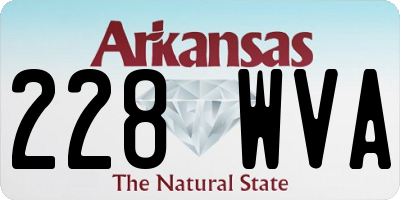 AR license plate 228WVA