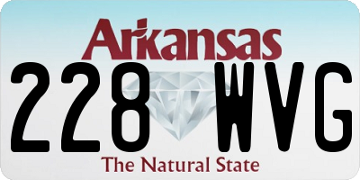 AR license plate 228WVG