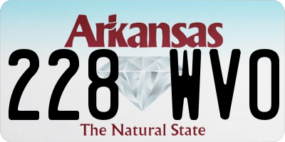 AR license plate 228WVO