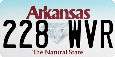 AR license plate 228WVR