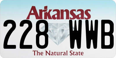 AR license plate 228WWB