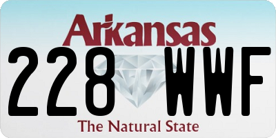 AR license plate 228WWF