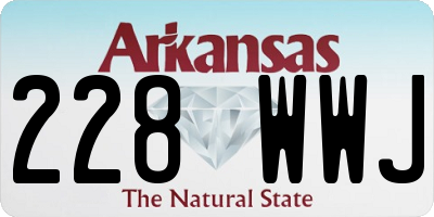 AR license plate 228WWJ