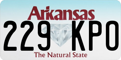 AR license plate 229KPO