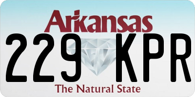 AR license plate 229KPR