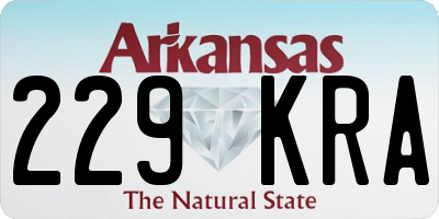 AR license plate 229KRA