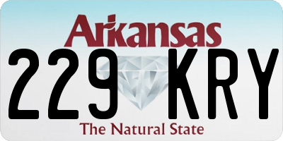 AR license plate 229KRY