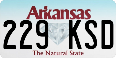 AR license plate 229KSD