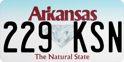 AR license plate 229KSN