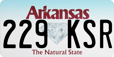 AR license plate 229KSR
