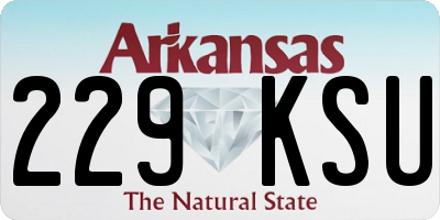 AR license plate 229KSU