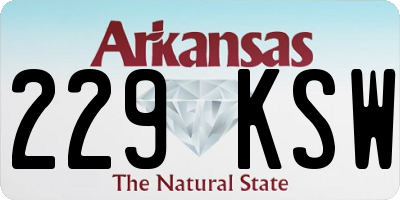 AR license plate 229KSW