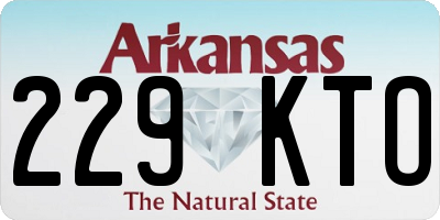 AR license plate 229KTO