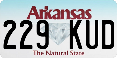 AR license plate 229KUD