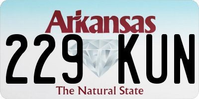 AR license plate 229KUN