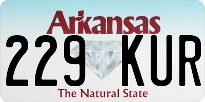 AR license plate 229KUR
