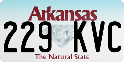 AR license plate 229KVC