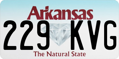 AR license plate 229KVG