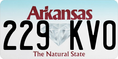 AR license plate 229KVO