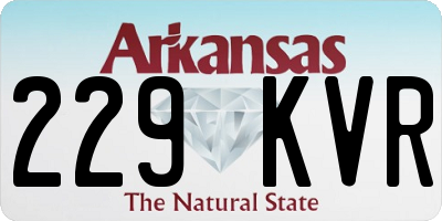 AR license plate 229KVR