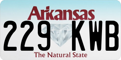 AR license plate 229KWB