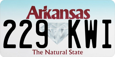 AR license plate 229KWI