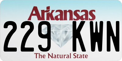AR license plate 229KWN