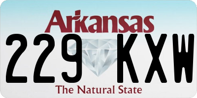 AR license plate 229KXW