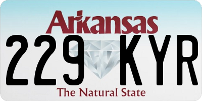 AR license plate 229KYR