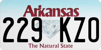 AR license plate 229KZO