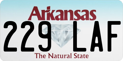 AR license plate 229LAF