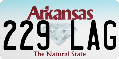 AR license plate 229LAG