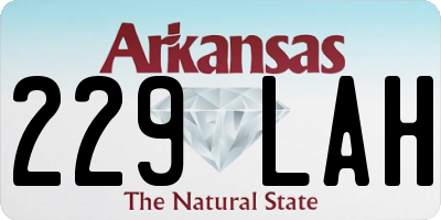 AR license plate 229LAH