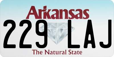 AR license plate 229LAJ
