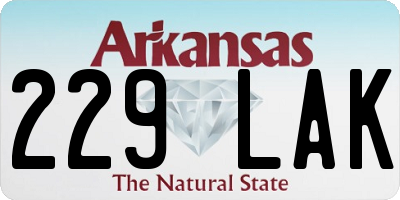AR license plate 229LAK