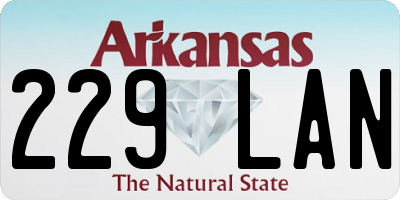 AR license plate 229LAN