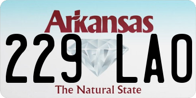AR license plate 229LAO