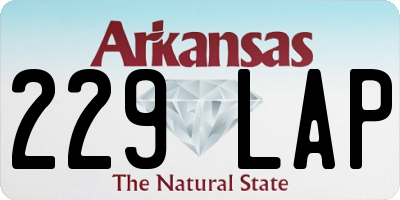 AR license plate 229LAP