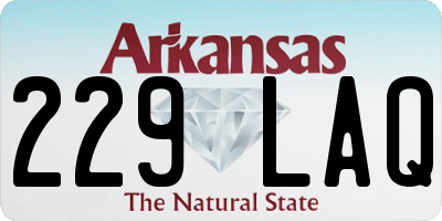 AR license plate 229LAQ