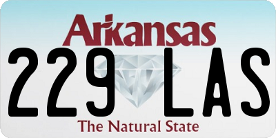 AR license plate 229LAS