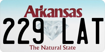 AR license plate 229LAT