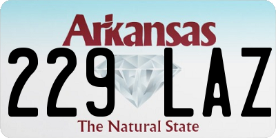 AR license plate 229LAZ