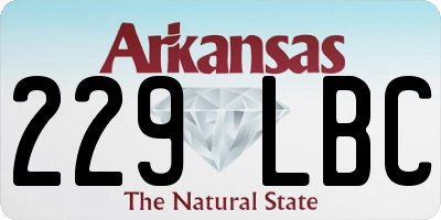AR license plate 229LBC